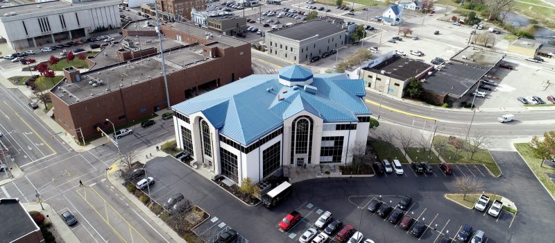 Muncie City hall commercial roofing project by ce reeve roofing in Indiana