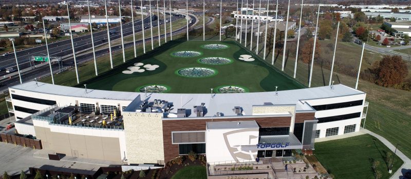 topgolf commercial roofing project by ce reeve roofing in indiana