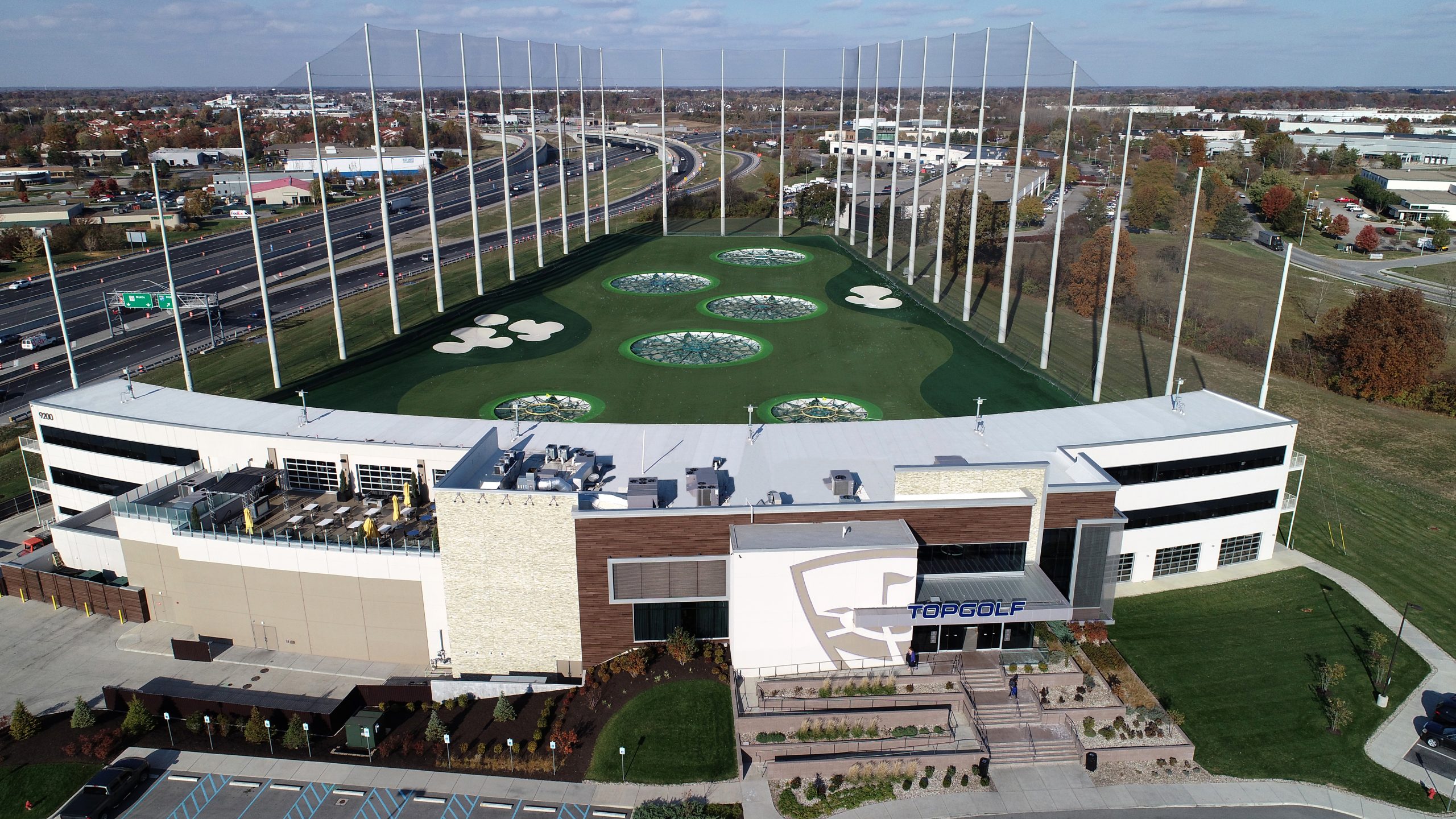 topgolf commercial roofing project by ce reeve roofing in indiana