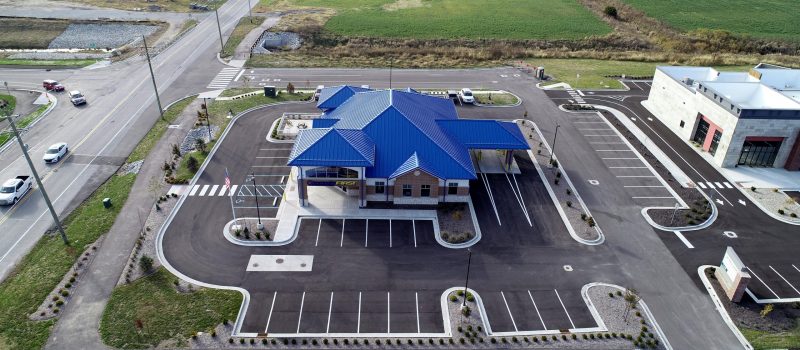 Community first bank commercial roofing project by ce reeve roofing in indiana